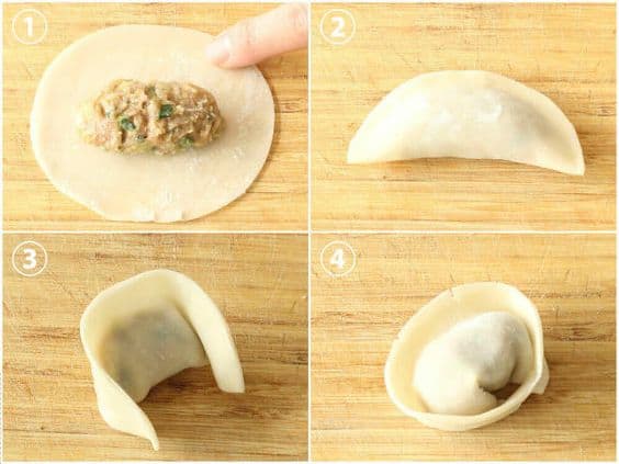 Cách Gói Há Cảo Kiểu Nụ Hồng cách làm há cảo