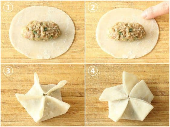 Cách Gói Há Cảo Năm Cánh cách làm há cảo