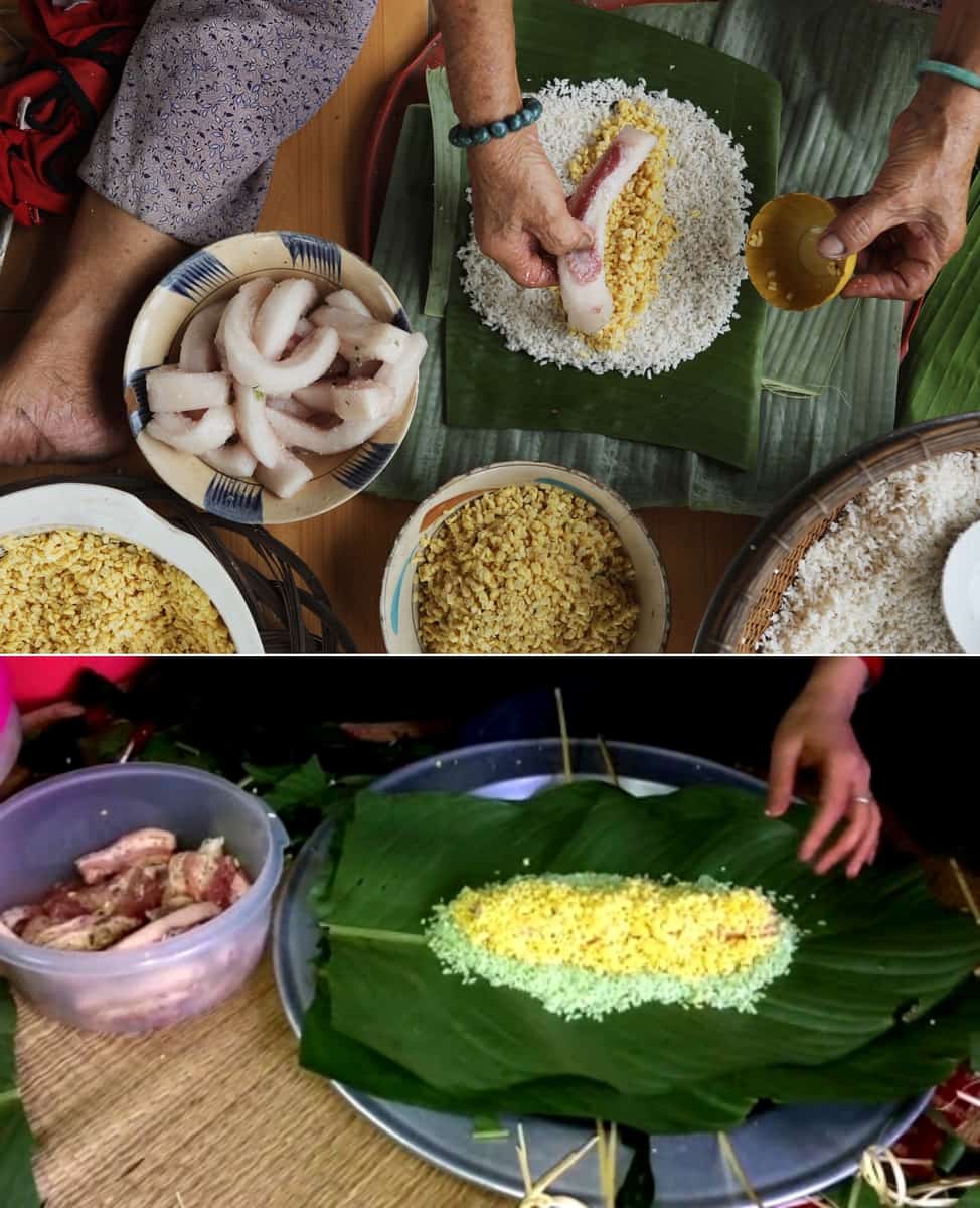 Cach Goi Banh Tet Thit Mo
