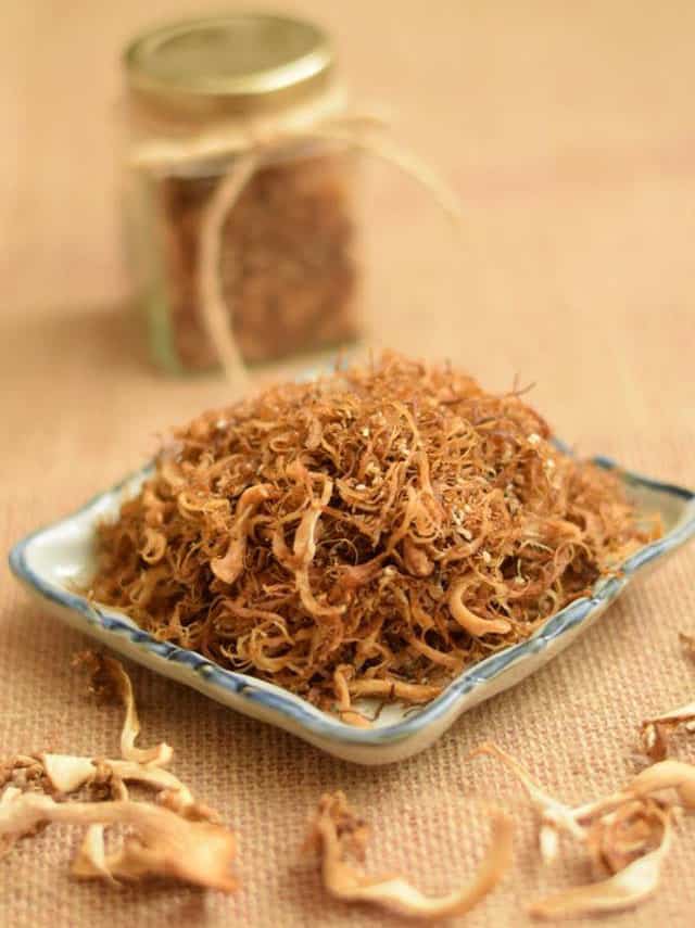 Cách Làm Ruốc Nấm Hương Từ Chân Nấm Hương Khô